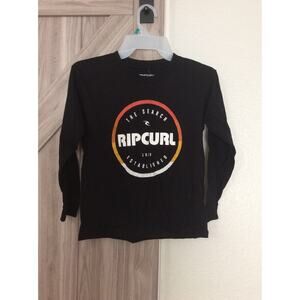 NWT Rip curl long sleeve black boys large standard fit tee
